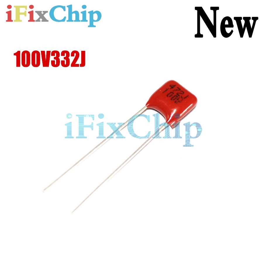 10 Cái / lốc CBB 100V332J 3.3NF Pitch 5MM 332J 100V CBB Polypropylene phim tụ điện