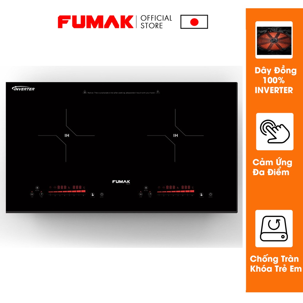 Bếp Từ Đôi Fumak FM-FI4400, Thương hiệu Nhật Bản, Made in Malaysia, Bảo Hành 36 Tháng, Đổi Lỗi Trong Vòng 30 Ngày.