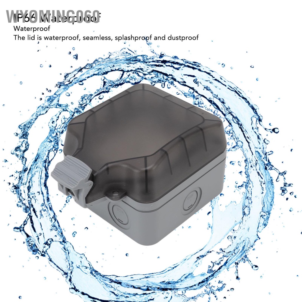 [Hàng Sẵn] Ổ cắm công tắc IP66 ngoài trời chống nước 13A/16A tiêu chuẩn châu Âu phích cắm sạc chống nước chống bụi 250V【Wyoming060】