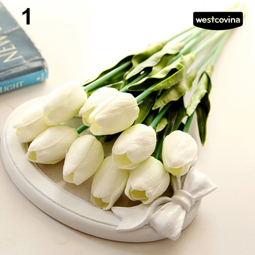 [WEST]⚘Bó Hoa Tulip Giả Trang Trí Tiệc Cưới