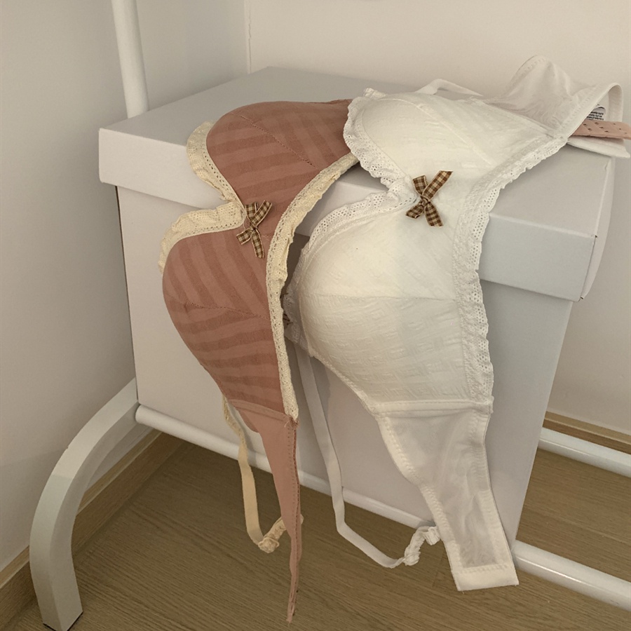 Set Áo Lót Không Gọng Đính Nơ Sau Lưng + Quần Lót Dành Cho Nữ