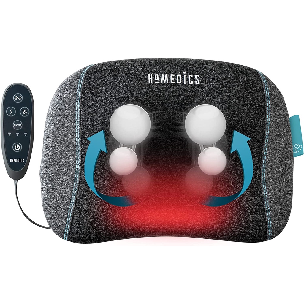 Gối massage Shiatsu TruHeat công nghệ GEL pin sạc Homedics TH-SPTF2000 - Dùng được trên ô tô