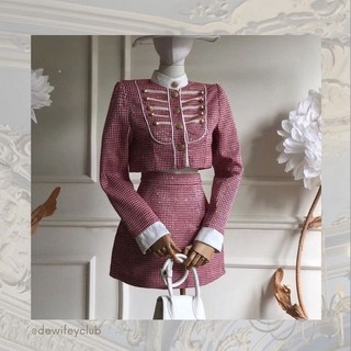 [dewifeyclub] Set dạ tweed nhũ cổ đứng Helen Tweed Set