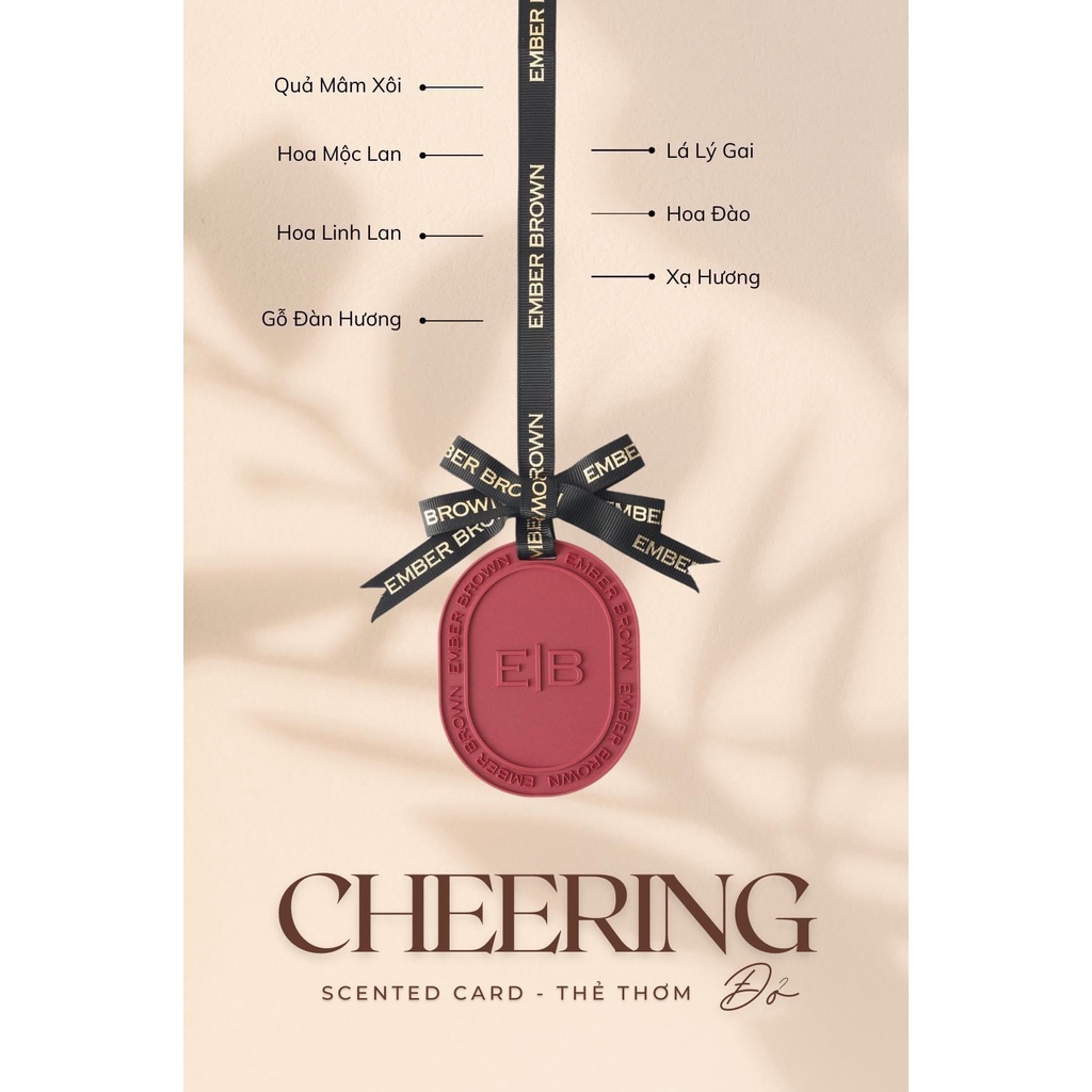 Scented Card - Sáp Thơm Ember Brown với 3 mùi hương nước hoa siêu đỉnh, nhỏ gọn tiện dùng ở mọi nơi