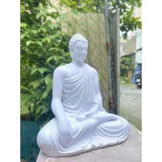 Tượng phật Thích Ca màu trắng 25cm