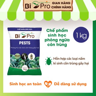 Vi sinh trừ sâu sinh học hữu cơ an toàn nấm 3 màu ký sinh côn trùng rầy rệp 1kg BIO PESTS cải tạo đất trồng cây, rau hoa