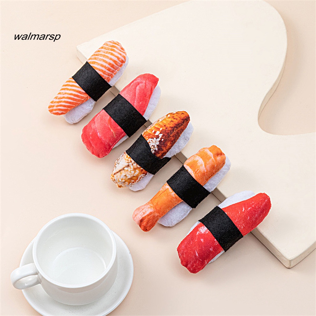 Đồ Chơi Nhồi Bông Hình Sushi Chống Trầy Tự Nhiên Cho Mèo Cưng