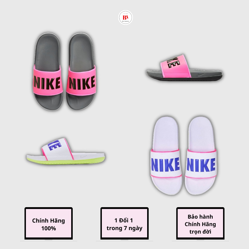 Chính Hãng Dép Nike quai ngang OffCourt Trắng Hồng