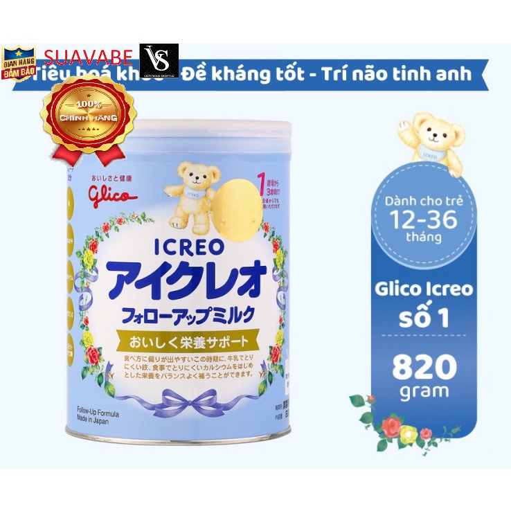 Sữa Glico Icreo Follow Up Milk  Lon 820g