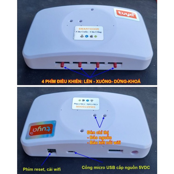 Bộ phát sóng điều khiển cửa cuốn bằng điện thoại Wifi TUYA – Smart LiFe