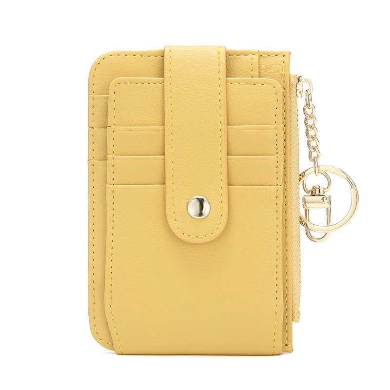 Ví Đựng Tiền Xu Màu Sắc Đơn Giản Sáng Tạo Có Khóa Cài Dành Cho Nữ