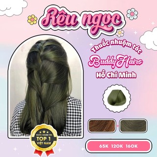 Thuốc nhuộm tóc màu RÊU NGỌC thuốc nhuộm tóc tại nhà Buddyhairs tặng kèm phụ kiện nhuộm tóc
