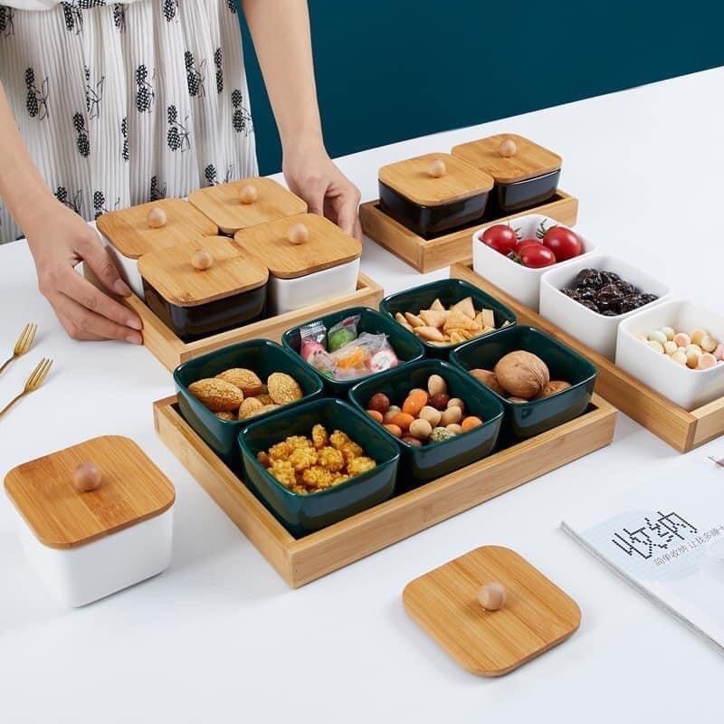 Khay đựng bánh kẹo mứt tết (có ảnh thật)
