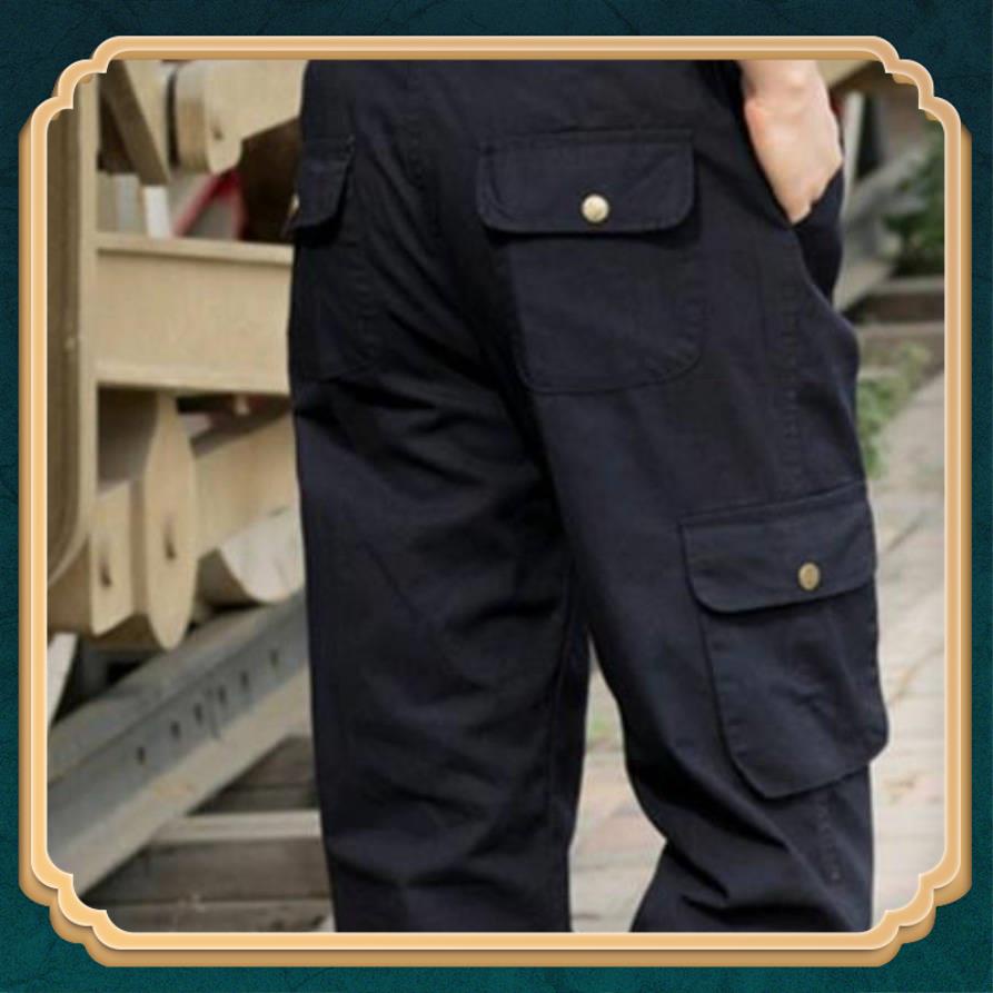 Quần Bảo Hộ Lao Động Chất Liệu Cotton Denim Dáng Rộng