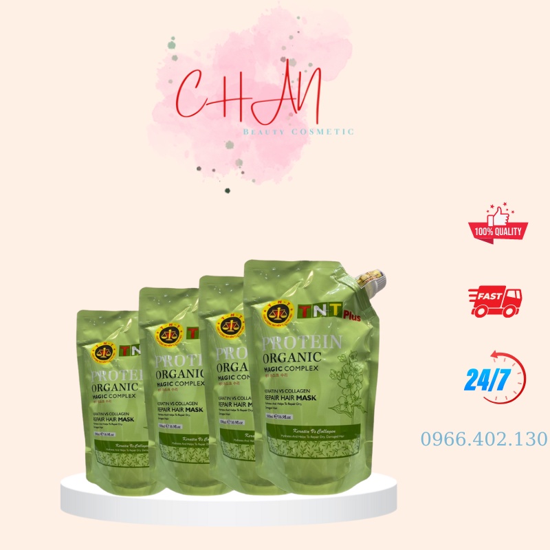 TNT - Kem hấp siêu phục hồi TNT Plus Protein Organic | Chính Hãng | 500ml