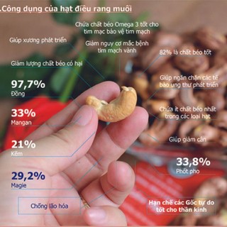 Hạt Điều Rang Muối Nguyên Lụa 500gr
