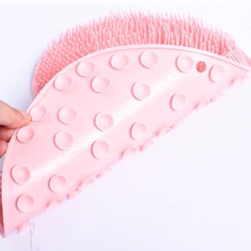 Tấm Chà Lưng, Cọ Chân Tạo Bọt Silicon Dán Tường Massage Tiện Lợi