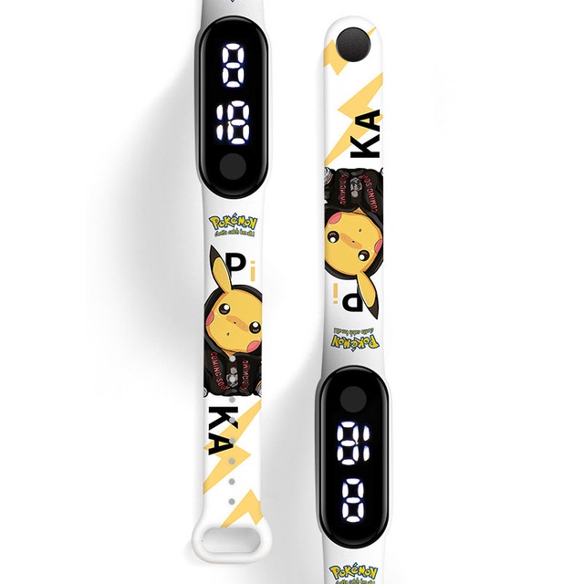 Mới Đồng Hồ Điện Tử Dây Silicon Hình pikachu Cho Bé