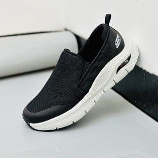 Giày thể thao skechers lười màu den cho nam archfit