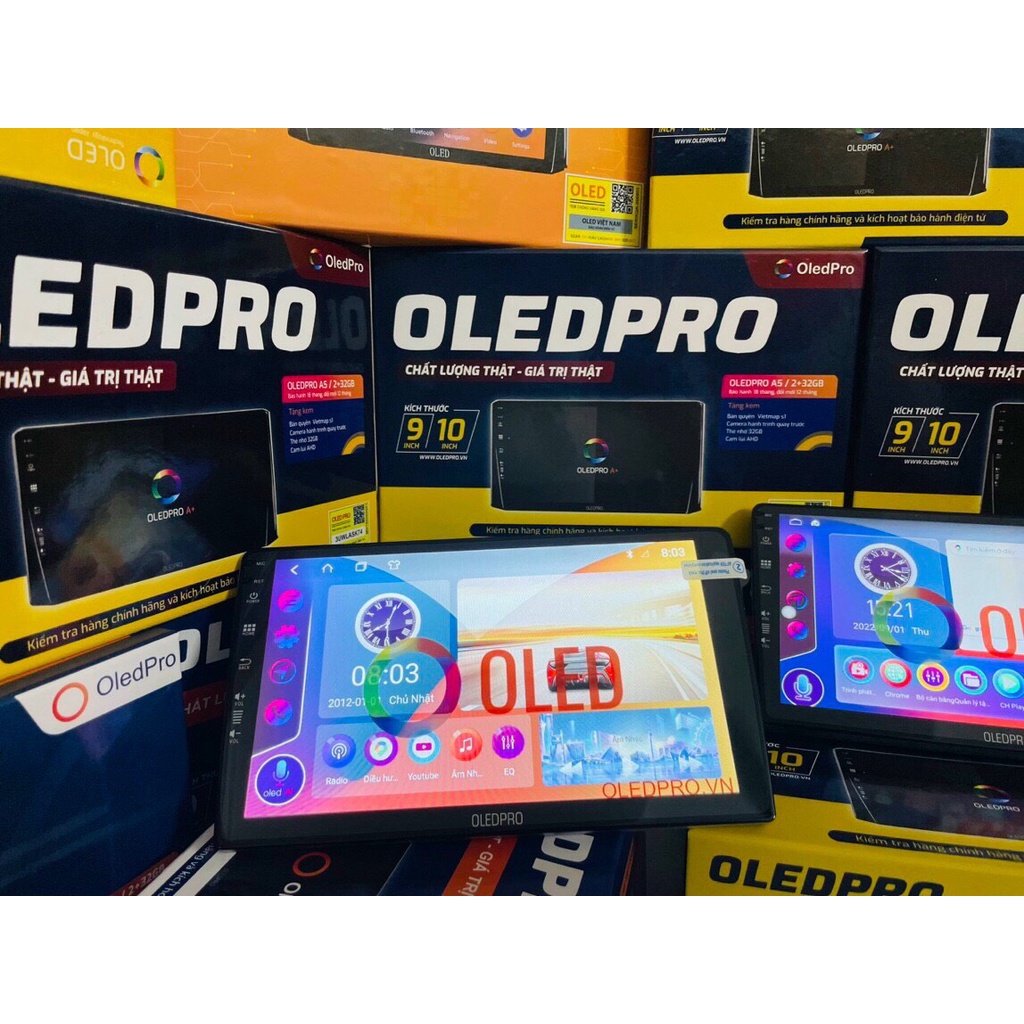 Màn Hình DVD Android Oled Pro A5 New Toyota Avanza, Veloz, Raize 2022, 10icnh kèm dưỡng giắc nguồn zin theo xe