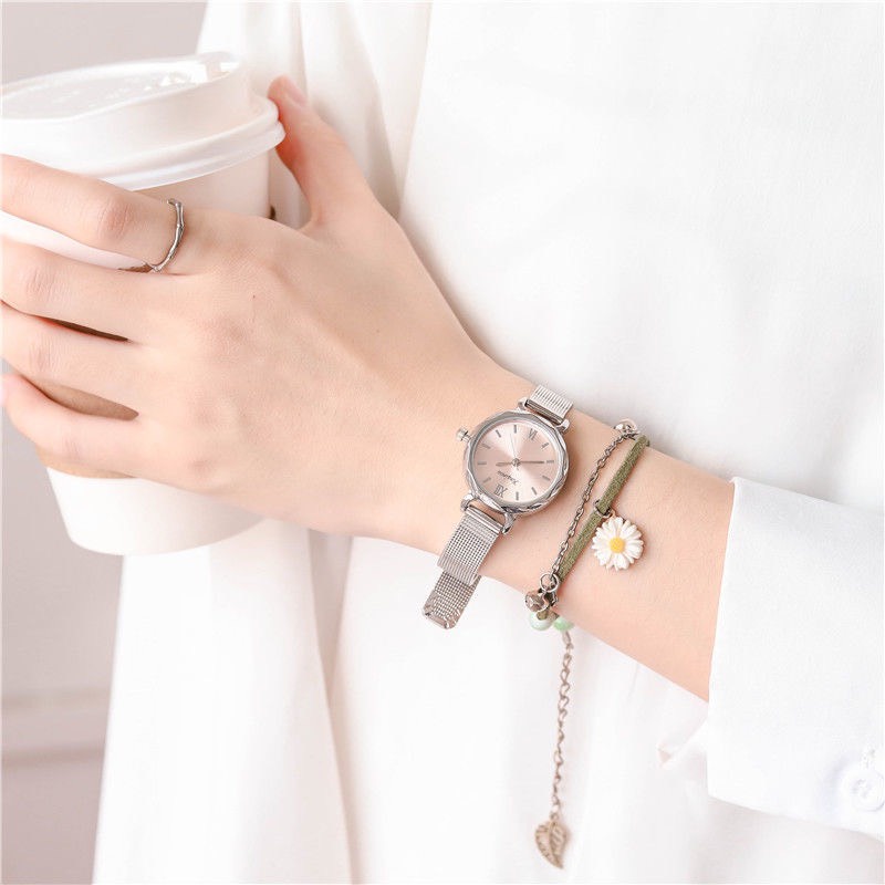 Đồng hồ thời trang nữ Kaqinau KQ01 dây thep mặt tròn vạch tuyệt đẹp | BigBuy360 - bigbuy360.vn