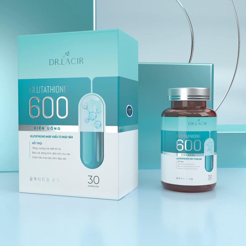 Viên Uống Trắng Da Glutathione 600 Dr Lacir Chính Hãng Hạn Chế Lão Hoá Da, Nếp Nhăn, Tăng Nội Tiết Tố Nữ