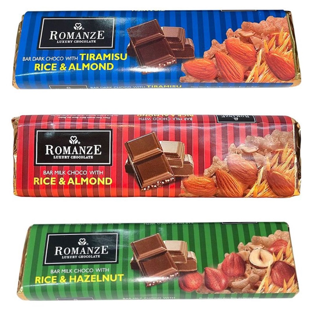 Socola Romanze Rice Hạnh Nhân Đủ Vị Gói 80G - Nhập Khẩu Malaysia