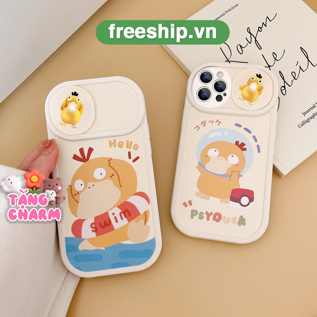 Ốp lưng iphone nắp trượt tròn vịt vàng psy duck happy 6/6splus/7/7plus/8/8plus/x/xs/11/12/13/14/pro/max/plus/promax
