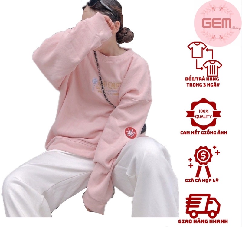 Set nỉ ulzzang ÁO HỒNG QUẦN TRẮNG form rộng nam nữ, set bộ nỉ thể thao unisex ống bom trơn basic freeship, sale