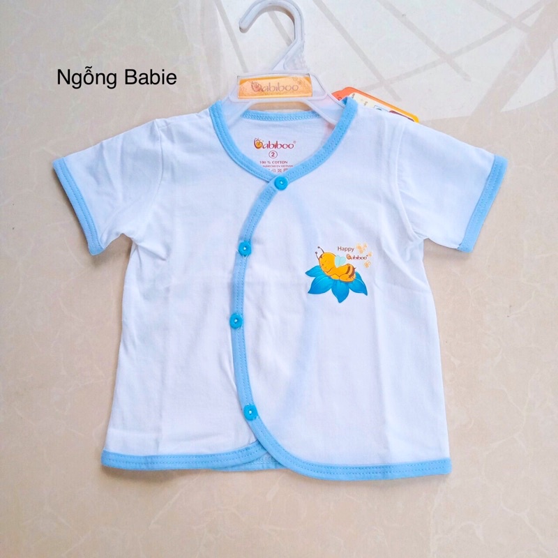 ÁO SƠ SINH TAY NGẮN VẠT CHÉO - VẢI COTTON 100% MỀM MẠI