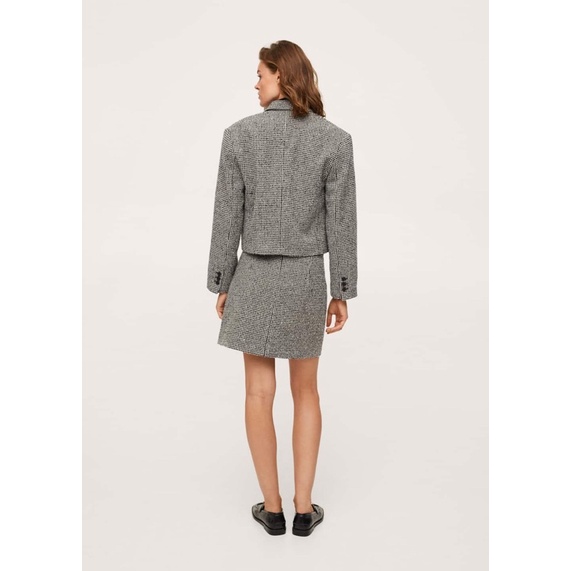 Set áo vest blazer Mango kèm váy auth