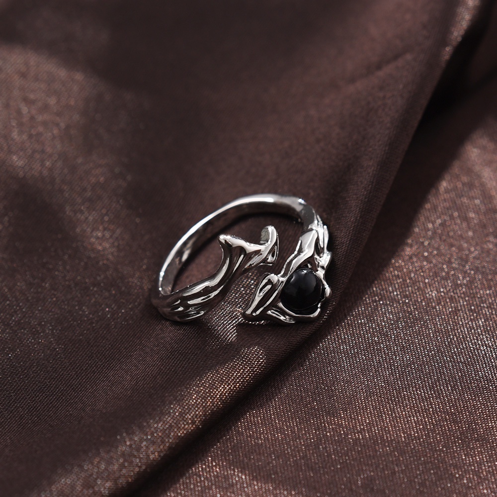 Nhẫn Đính Đá Pha Lê Phong Cách Punk Hip Hop Đơn Giản Thời Trang Cho Nam Và Nữ