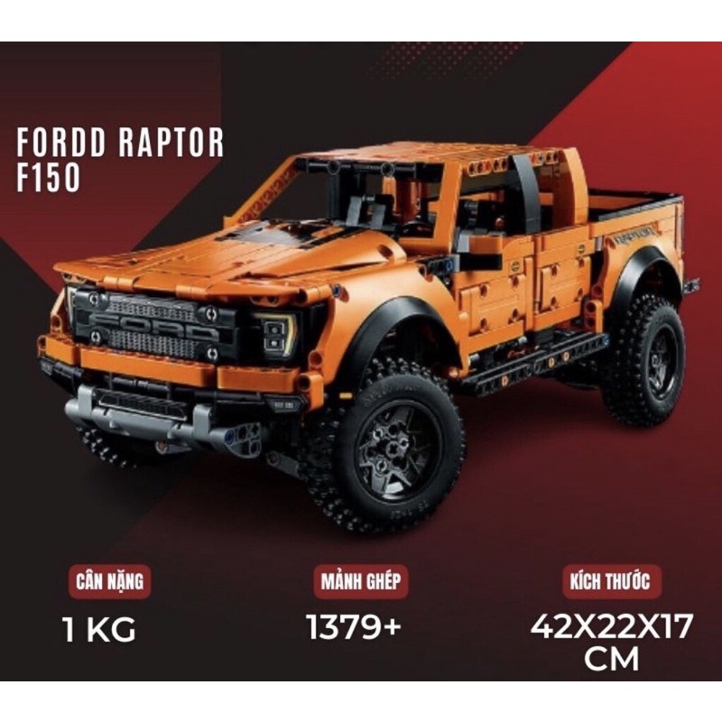 Mô hình lắp ráp xe technic Ford Raptor F150 - A55355