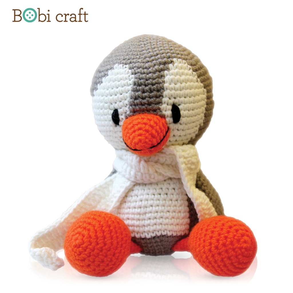 Thú bông len Bobicraft - Chim cánh cụt - Đồ chơi an toàn Quà tặng bé
