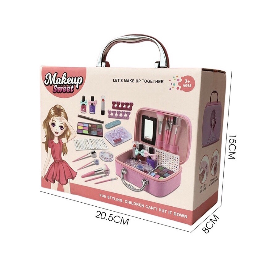 Hộp trang điểm cho bé, đồ chơi trang điểm bé gái cao cấp, an toàn, dễ làm sạch