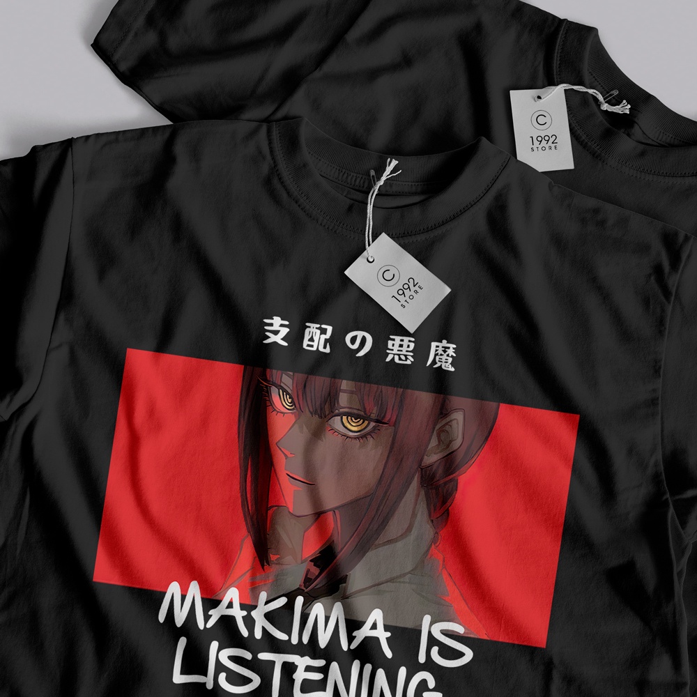 Áo thun Chainsaw Man Makima Digital Yellow Art  ngắn tay