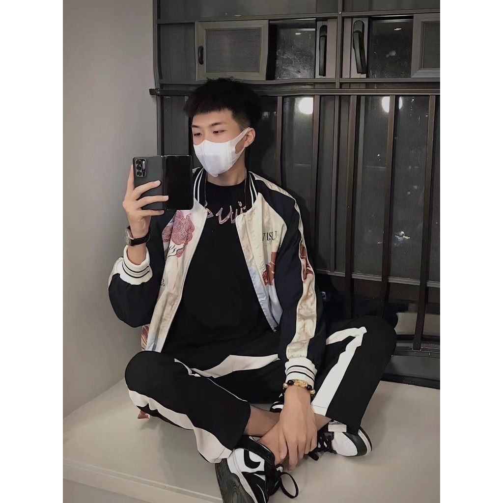 A 'o Bomber Influencer Su Liu Áo Khoác Bóng Chày Mỏng Phong Cách Đường Phố Thời Trang Xuân Thu Cho Nam Sinh
