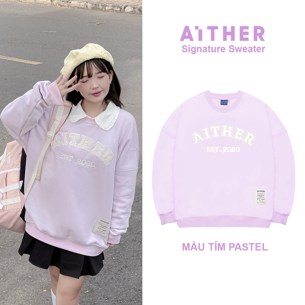 AITHER STUDIO - Áo nỉ SIGNATURE SWEATER FORM RỘNG