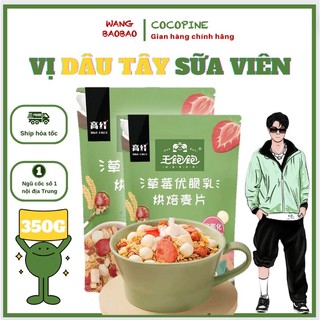 Ngũ Cốc Giảm Cân Ăn Kiêng Granola Vị Dâu Sữa không đường/Ngũ cốc Granola Siêu Hạt/Ngũ Cốc Ăn Kiêng Wangbaobao Calbee