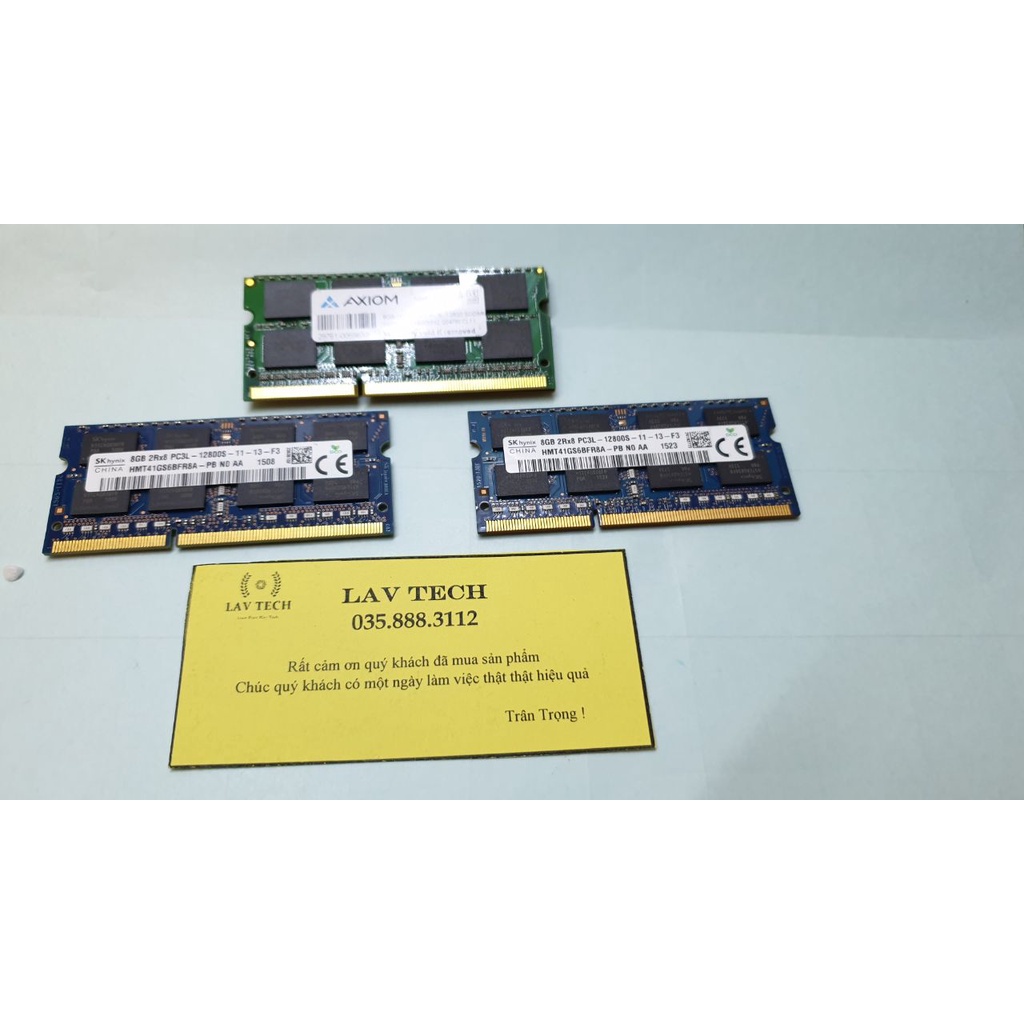 Ram 8GB PC3L 12800S - Ram Laptop DDR3L 8GB PC3L 12800S - Bus 1600MHz Bóc Máy Zin