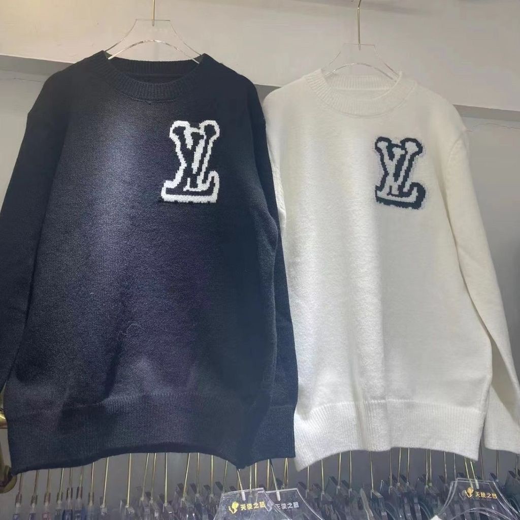 Hàng Có Sẵn!Lv!Áo Khoác Cardigan Dệt Kim Thiết Kế Mới Thời Trang Dành Cho Cặp Đôi