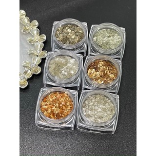 Set nhũ giấy vụn 6 hũ trang trí móng