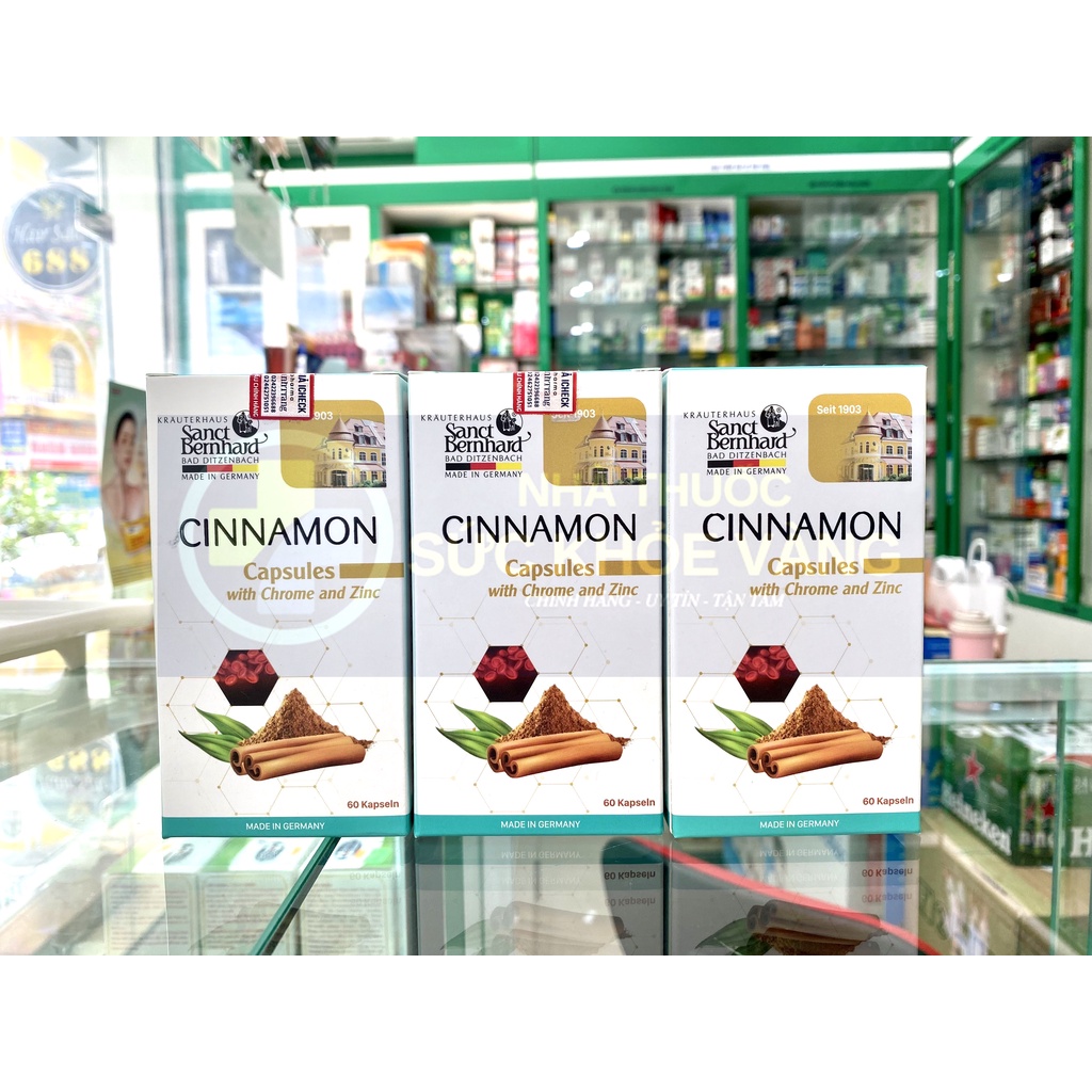 Cinnamon Capsules - Viên Uống Hỗ Trợ Điều Trị Tiểu Đường, Cải Thiện Chỉ Số Đường Huyết, Chuyển Hóa Glucose