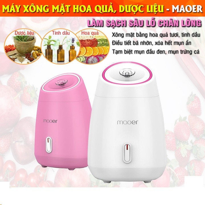 Máy xông mặt mũi họng xông hơi Maoer, xông thảo dược hoa quả - Bảo hành 12 tháng ! 1 đổi 1