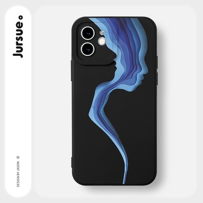 Ốp lưng JURSUE mềm chống bẩn hình độc lạ ngầu đen Cho iPhone 17 16 15 14 13 12 11 Pro Max SE 2020 X XR XS ip 8 7 Plus Y2763