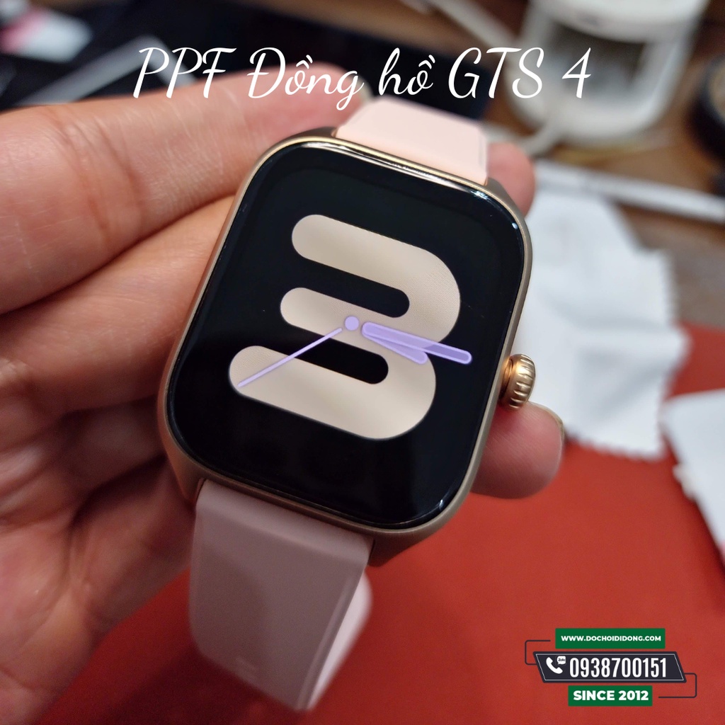 DÁN BẰNG NƯỚC- MIẾNG DÁN PPF BỘ 4 MIẾNG ĐỒNG HỒ Amazfit GTS 4