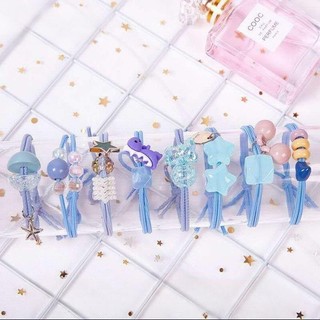 Set 8 Dây Cột Tóc Nữ/ Cột Tóc Nữ Siêu Dễ Thương