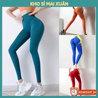 Quần tập gym nữ chun mông Mitao dáng legging nâng mông chất dệt cạp cao tập yoga, thể thao Kho Sỉ Mai Xuân