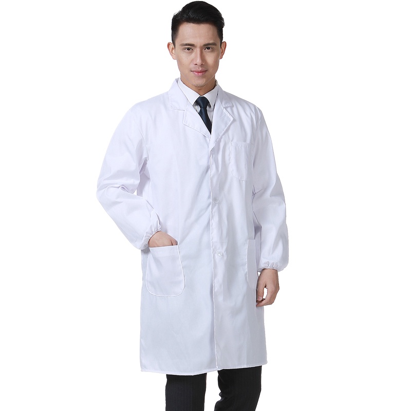 Áo Khoác Y Tá / Bác Sĩ / Y Tá Màu Trắng Thiết Kế Mới Cao Cấp Thời Trang Dành Cho Cả Nam Và Nữ