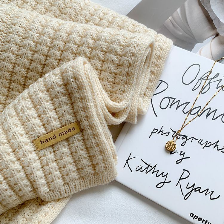 Khăn Choàng Cổ Dệt Kim Giữ Ấm Mùa Đông Phong Cách Hàn Quốc Cho Cặp Đôi